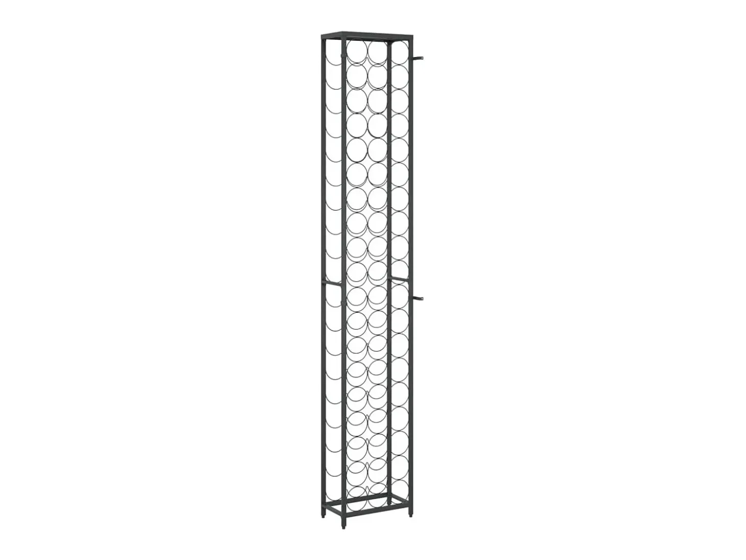 Garrafeira para 57 garrafas 34x18x200 cm ferro forjado preto PT892144
