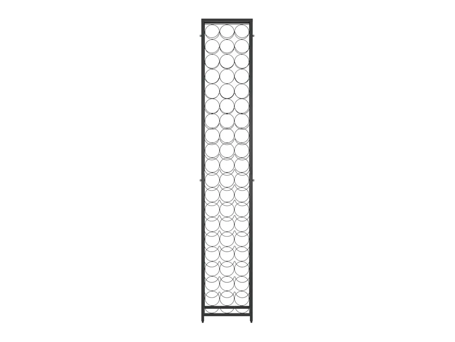 Garrafeira para 57 garrafas 34x18x200 cm ferro forjado preto PT892144