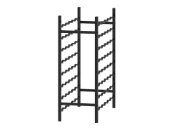 Garrafeira para 48 garrafas metal preto PT906237