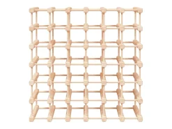 Garrafeira para 42 garrafas 68,5x23x68,5 cm pinho maciço PT480031