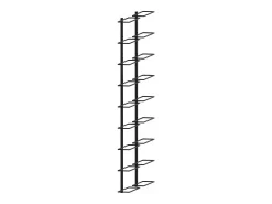 Garrafeiras de parede para 18 garrafas 2 pcs ferro preto PT514918