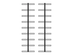 Garrafeiras de parede para 18 garrafas 2 pcs ferro preto PT514918