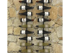 Garrafeiras de parede para 18 garrafas 2 pcs ferro preto PT514918