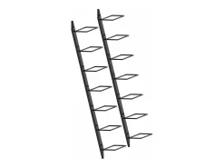 Garrafeiras de parede para 14 garrafas 2 pcs metal preto PT676488