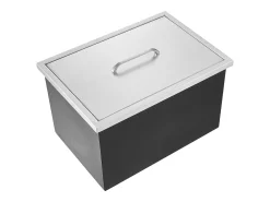 Geladeira Embutida SucceBuy, 53 x 43 x 46 cm, Baldes de Gelo de Aço Inoxidável com Tampa, Bar de Gelados para Cozinha Exterior