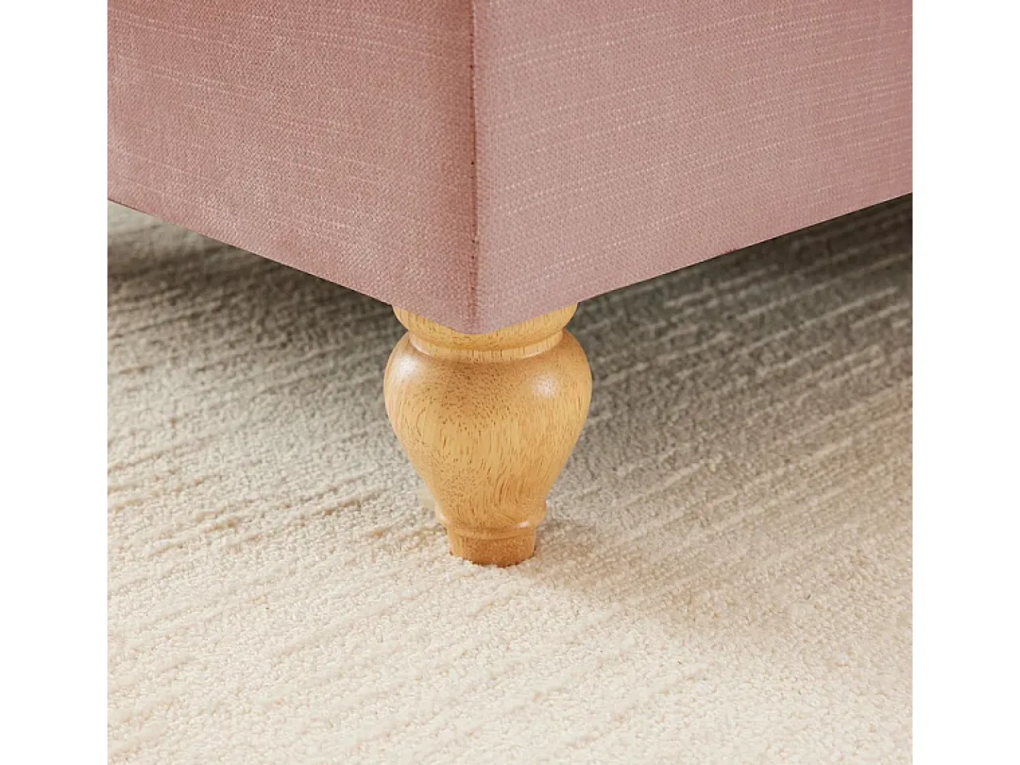 Grande Sofá 2 Lugares em Chenille - Capa Removível e 2 Almofadas - 194x83.5x93cm - Rosa