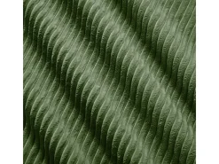 Grande sofá angular modular 388cm - de Veludo cotelê - com 4 almofadas e 2 puffs - ergonómico - Verde