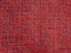 Grande sofá de canto direito em tecido texturizado vermelho POGNI da Maison Céphy