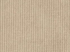 Grande sofá de canto direito conversível express em veludo canelado beige POGNI