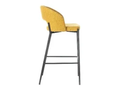 Greta - Banqueta de tecido amarelo - Conjunto de 2 peças