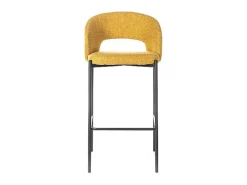 Greta - Banqueta de tecido amarelo - Conjunto de 2 peças