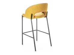 Greta - Banqueta de tecido amarelo - Conjunto de 2 peças