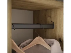 Guarda roupa moderna 90 cm roupeiro de entrada com espelho prateleiras e varão mate artisan