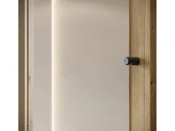 Guarda roupa moderna 90 cm roupeiro de entrada com espelho prateleiras e varão mate artisan