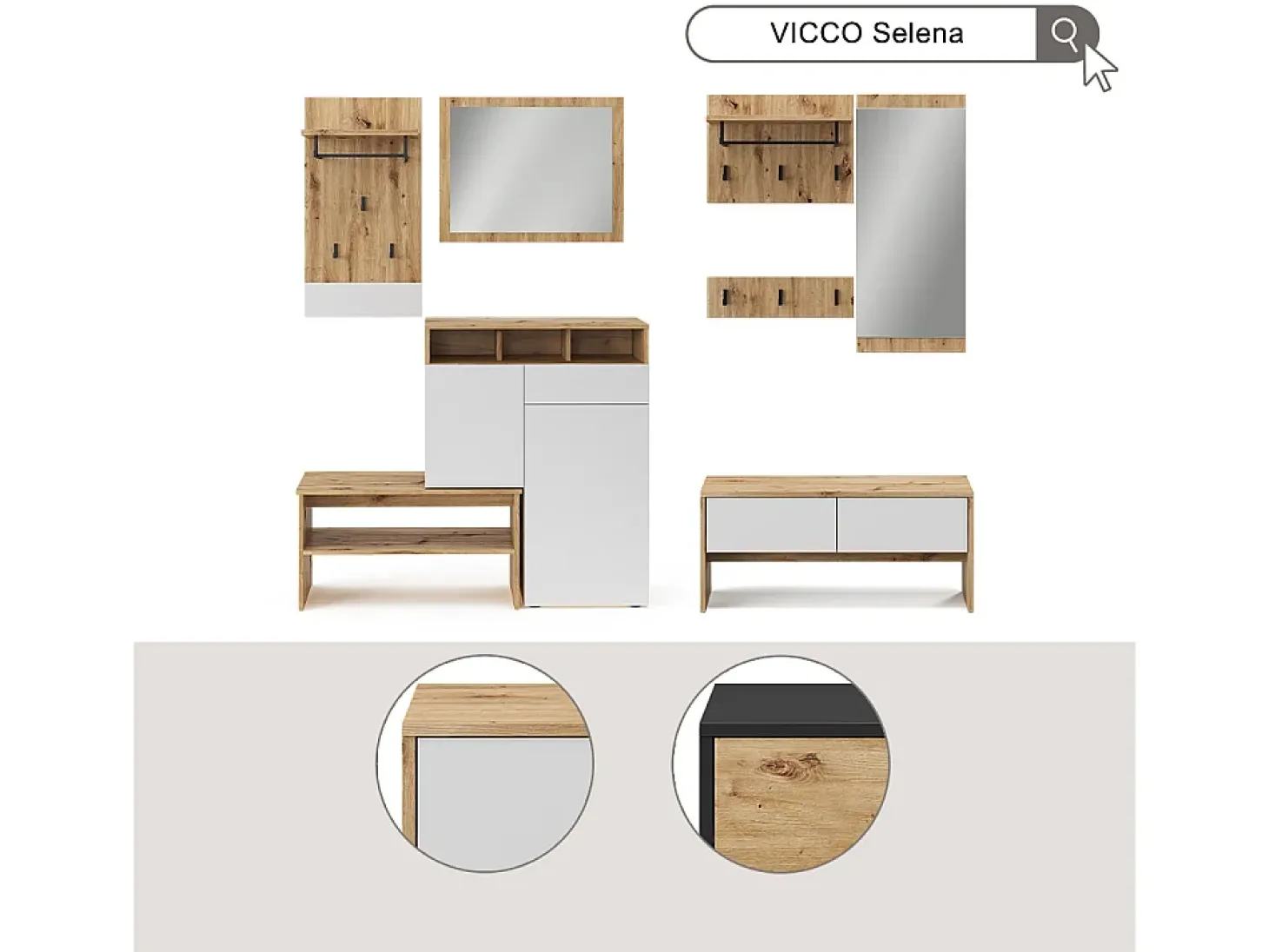 Guarda-roupa branco/artesanal 90x30.1x40 selena