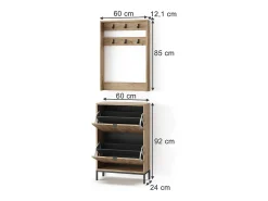 Guarda-roupa carvalho viking 60x24x92 eliza