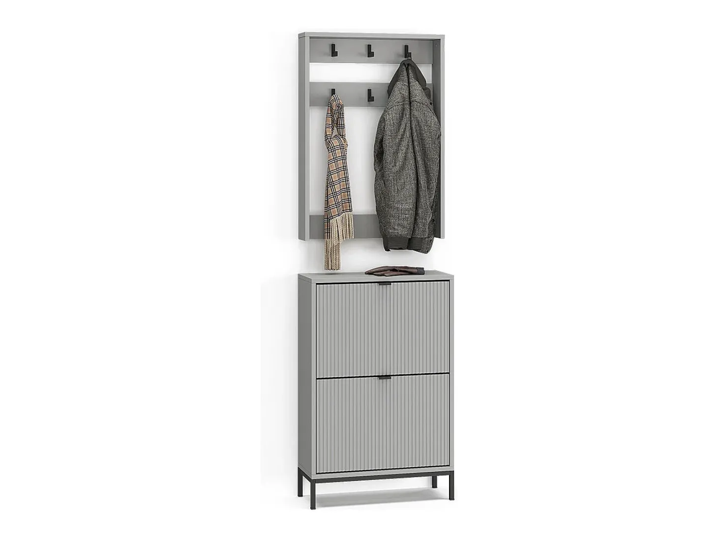 Guarda-roupa cinza 60x24x92 eliza