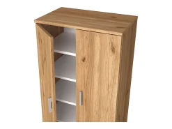 Guarda-roupa moderno de carvalho natural para corredor de sapatos Rhin