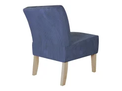 Hazen | Cadeira Lounge em Tecido Azul Marinho