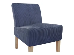 Hazen | Cadeira Lounge em Tecido Azul Marinho