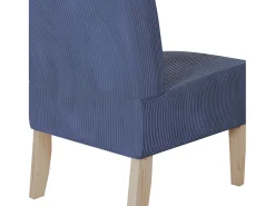 Hazen | Cadeira Lounge em Tecido Azul Marinho