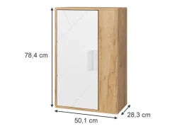 Hängeschrank carvalho goldkraft/branco 50.1x28.3x78.4 berno