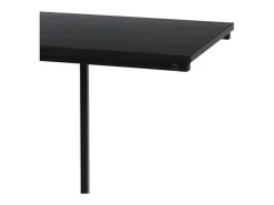 H&S Collection Mesa auxiliar con superficie de MDF negro