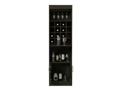Kava Espresso Melamine Bar Cabinet with Cup Shelf and Lower Cabinet, 180.6 cm X 51 cm X 34 cm, Multicolor