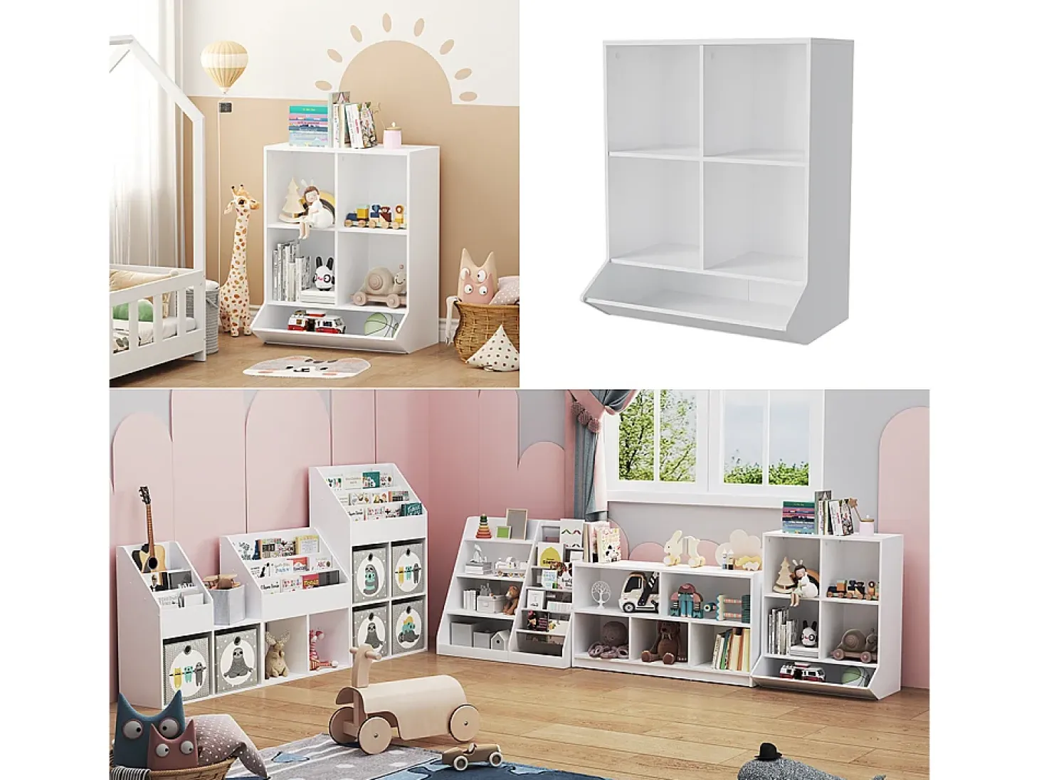 Kinderregal branco 65.5x31x82.5 conny
