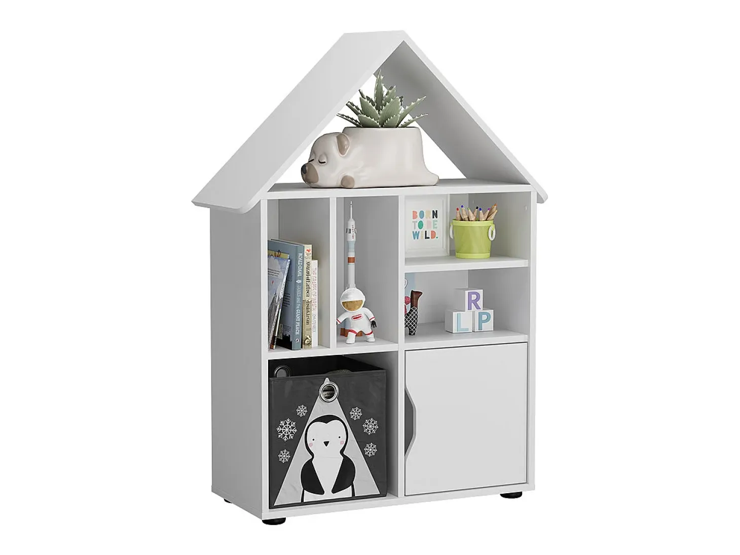 Kinderregal branco 71x32.1x112.2 estell