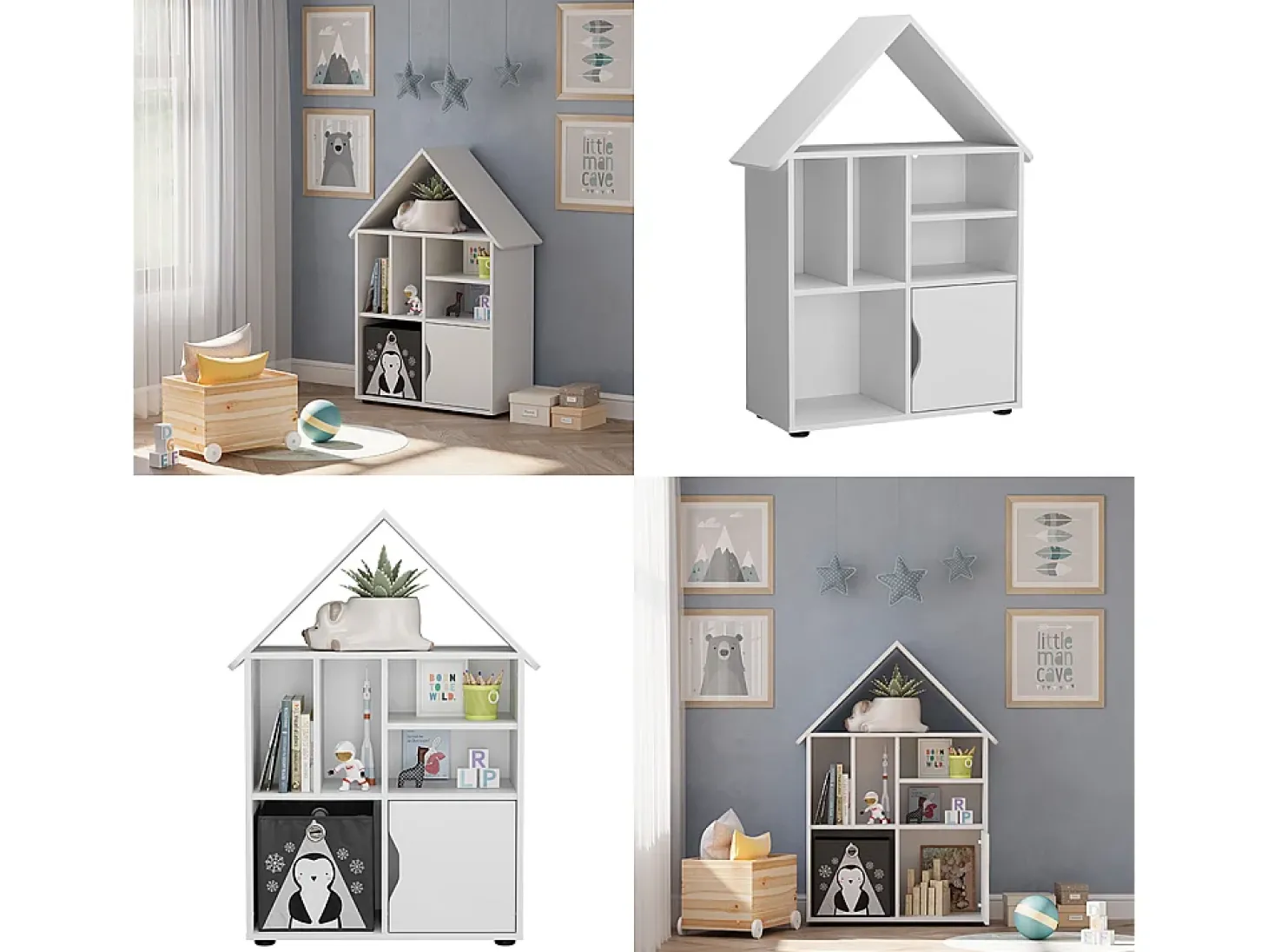 Kinderregal branco 71x32.1x112.2 estell