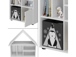 Kinderregal branco 71x32.1x112.2 estell