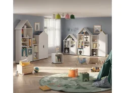 Kinderregal branco 36.4x32.1x130.9 estell