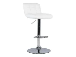 Kurt - Banqueta de couro ecológico branco - Conjunto de 2 peças