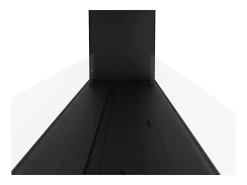 Lareira a Bioetanol 2 Lados 1200 Slim Embutida com Duas Frentes - Preto Fosco, com Vidro, Queimador de 4L, Design Moderno