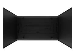 Lareira a Bioetanol 2 Lados 1000 Slim Vert Embutida com Duas Frentes - Preto Fosco, com Vidro, Queimador de 1L, Design Moderno