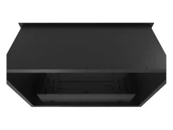 Lareira a Bioetanol 2 Lados 800 Slim Embutida com Duas Frentes - Preto Fosco, com Vidro, Queimador de 1L, Design Moderno