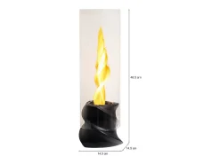 Lareira a bioetanol Azuma, Lareira ecológica, Lareira sem fumo, Aquecedor a etanol, Fabricado em Itália, 15x15 h47 cm, Preto