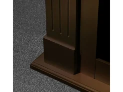 Lareira a bioetanol Biolareira de piso Cambridge em madeira marrom 110x37x102h