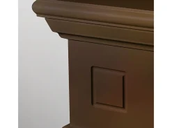 Lareira a bioetanol Biolareira de piso Cambridge em madeira marrom 110x37x102h