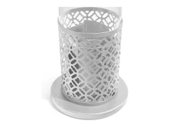 Lareira a bioetanol branca TOLOSA, lareira de mesa a bioetanol, D20 x A49,5, para uso interno e externo.