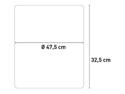 Lareira a bioetanol com braseiro de jardim redondo para interior e exterior RODI Branco d.47,5