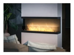 Lareira a Bioetanol de Design Integrado C1200 V.3 com Vidro Aberto em 3 Lados Queimador de 3 Litros