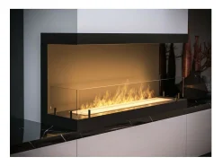 Lareira a Bioetanol de Design Integrado C1000 V.3 com Vidro Aberto em 3 Lados Queimador de 2 Litros