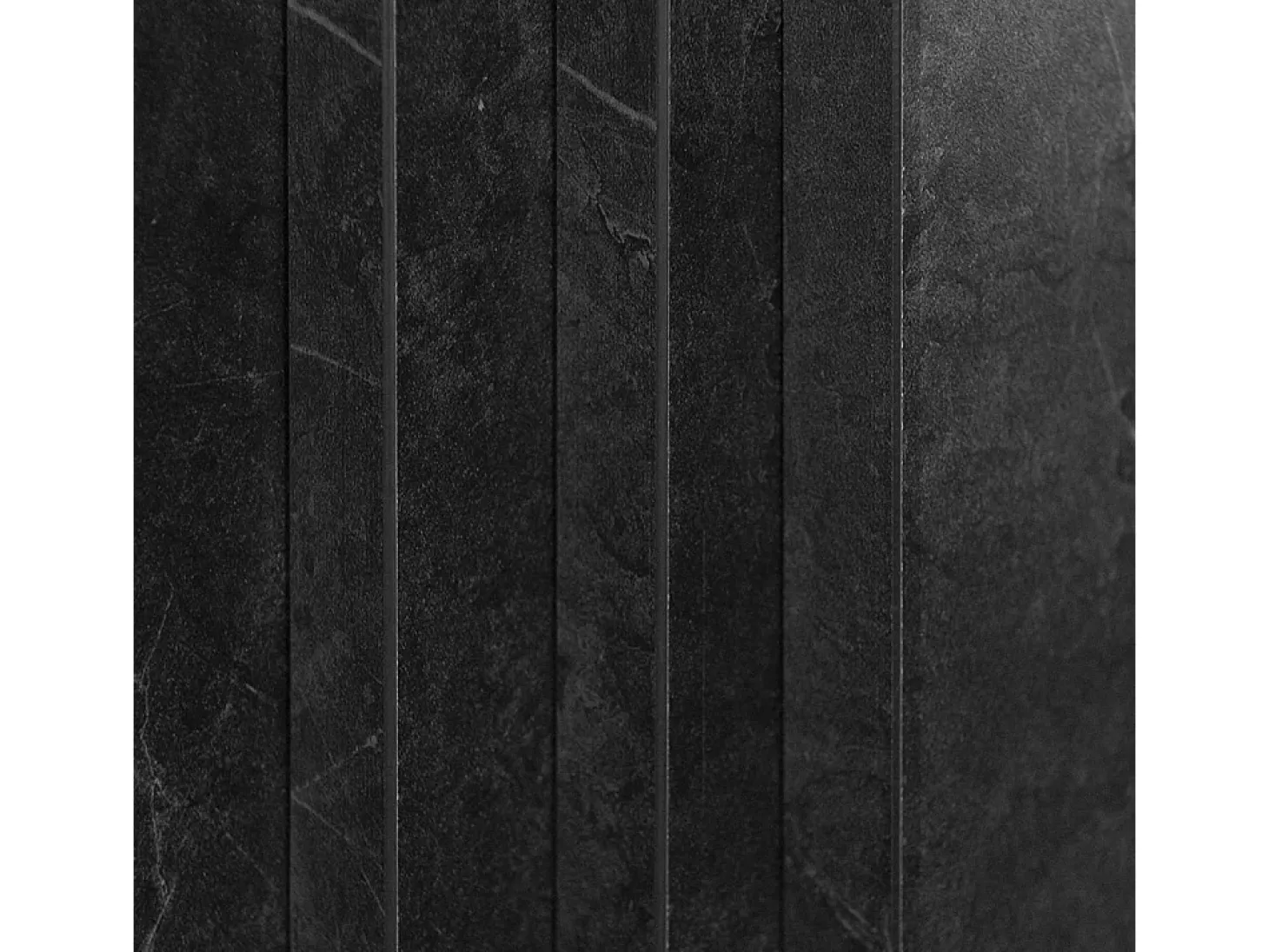 Lareira a bioetanol de piso BELLINI em madeira com efeito mármore preto Fabricado na Itália L96 x D35 x H96