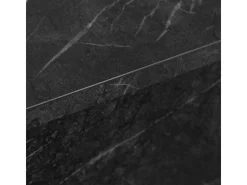 Lareira a bioetanol de piso BELLINI em madeira com efeito mármore preto Fabricado na Itália L96 x D35 x H96