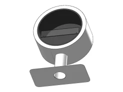 Lareira a bioetanol Incyclorcle Stand - Biolareira de piso com design redondo d.70cm branca