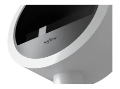 Lareira a bioetanol Incyclorcle Stand - Biolareira de piso com design redondo d.70cm branca