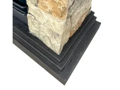 Lareira a bioetanol piso biofireplace Belluno efeito pedra sintética L105xD38xH100