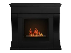 Lareira bioetanol de piso WASHINGTON Preto L111 x D43 x H99